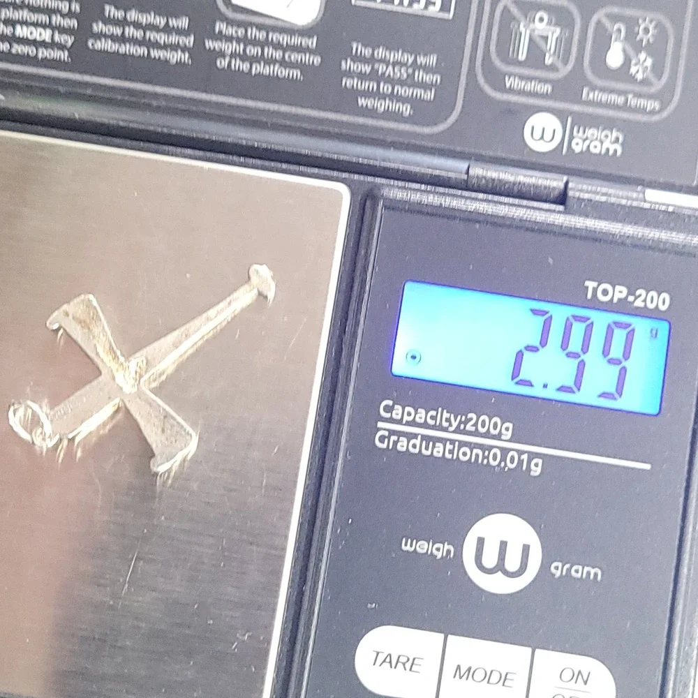 Silver Sterling Baseball Bat Cross Pendant Unisex 925 Sports Jewelry
